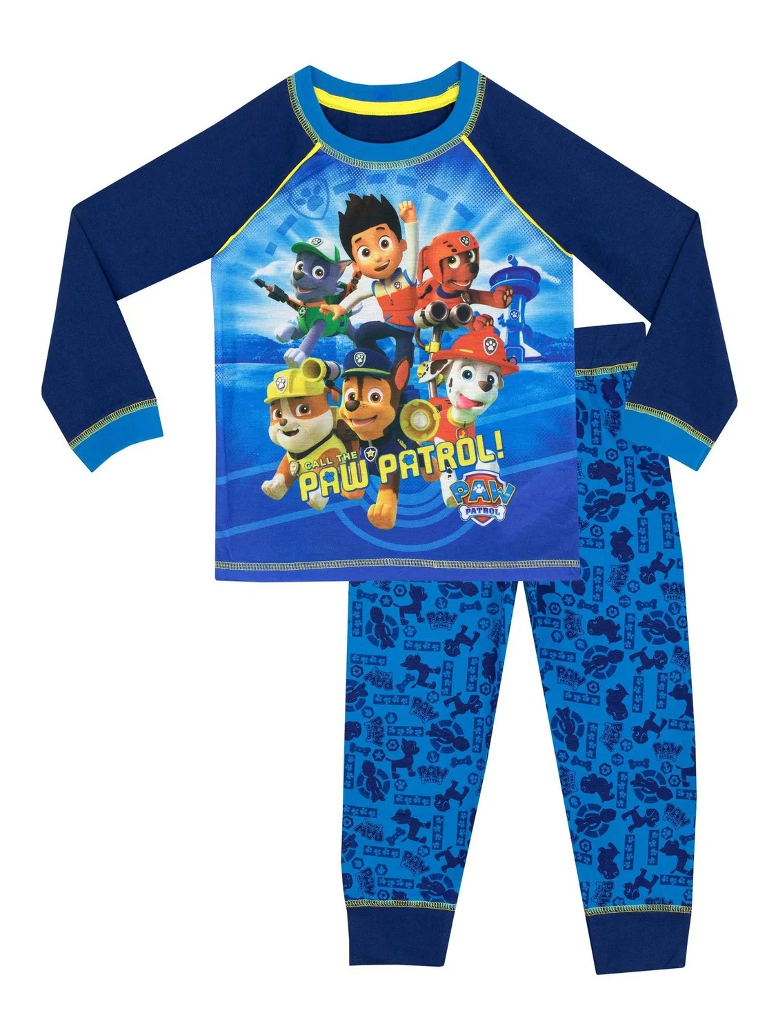Пижама с принтом Paw Patrol, модель Chase Character, синий