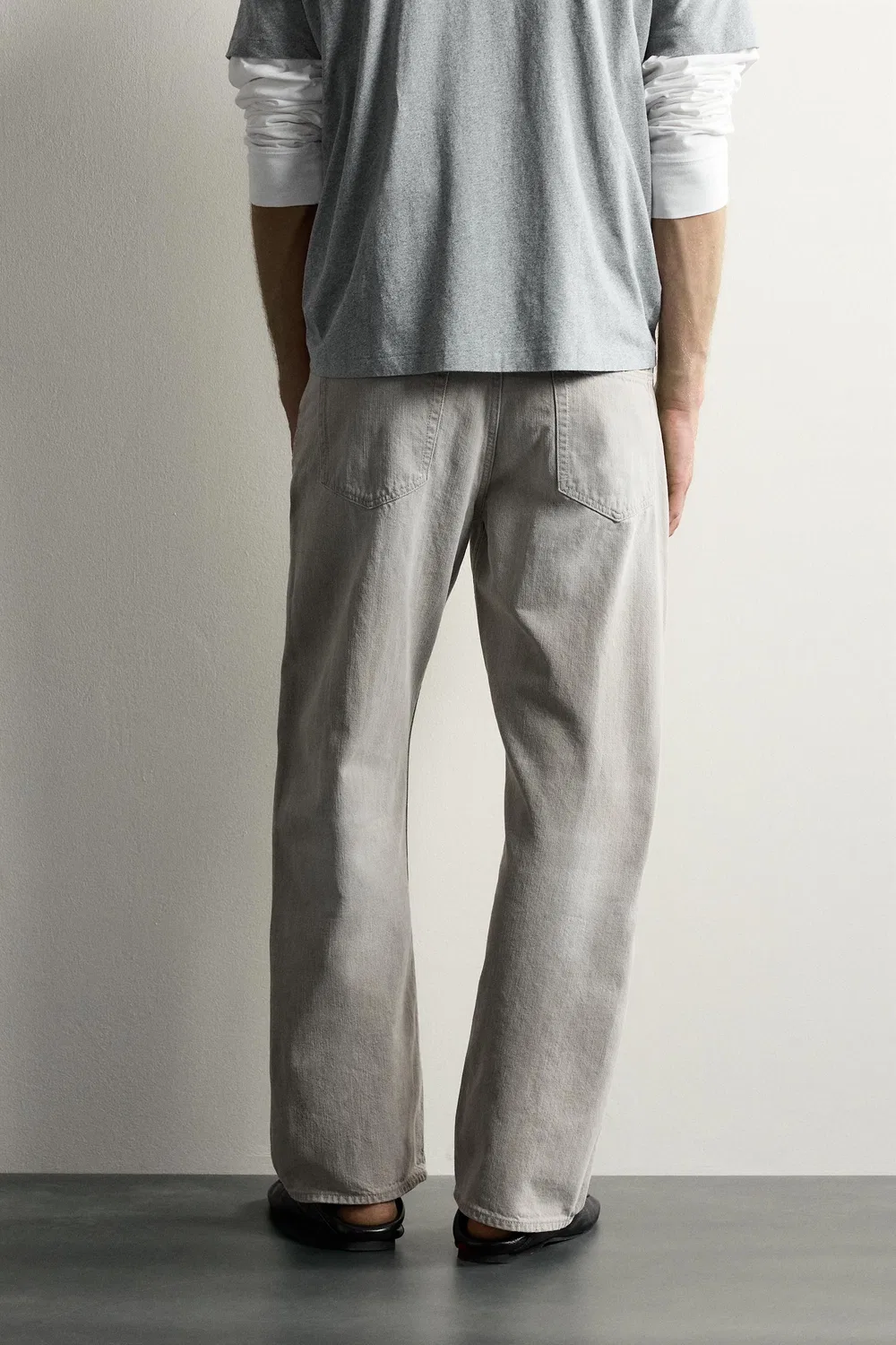 Джинсы свободного кроя ZARA, Grey — фото 3