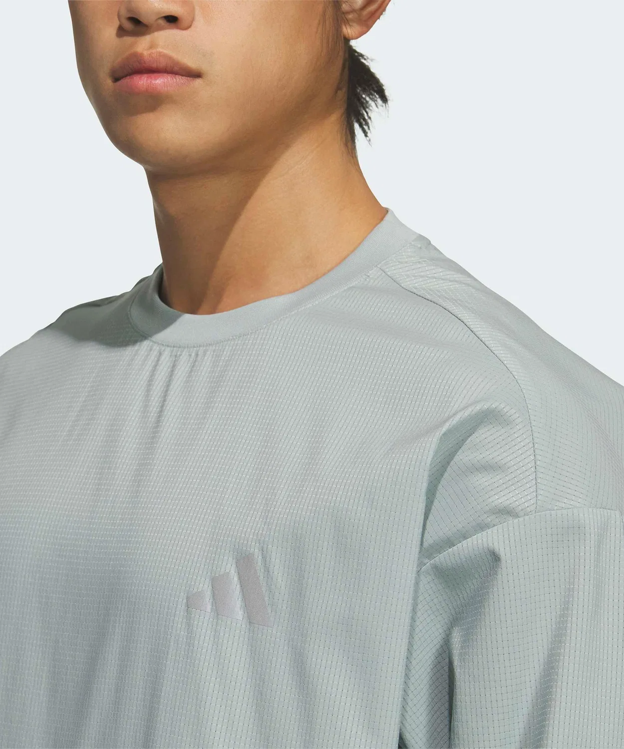 Мужская футболка с коротким рукавом из дышащей ткани City Tech Лoose Fit Dot Air Breather Woven Adidas, Green — фото 4