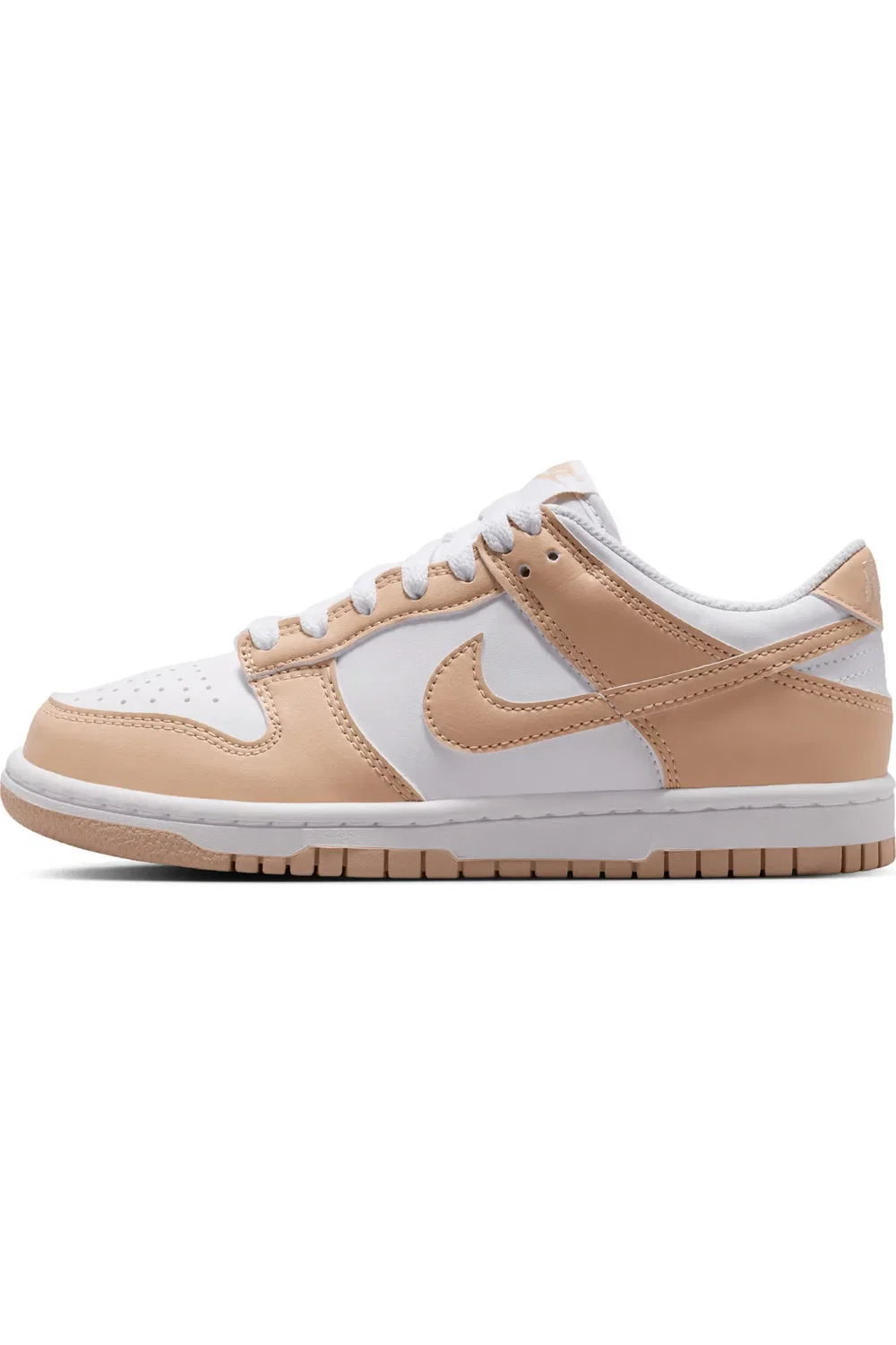 Кроссовки детские баскетбольные Dunk Low Nike, White/Shimmer/White/Shimmer — фото 2