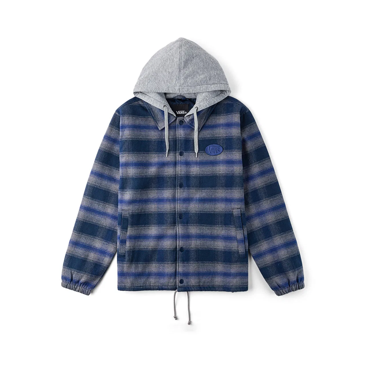 Детская куртка с капюшоном Blue White Plaid Vans, Blue White Plaid