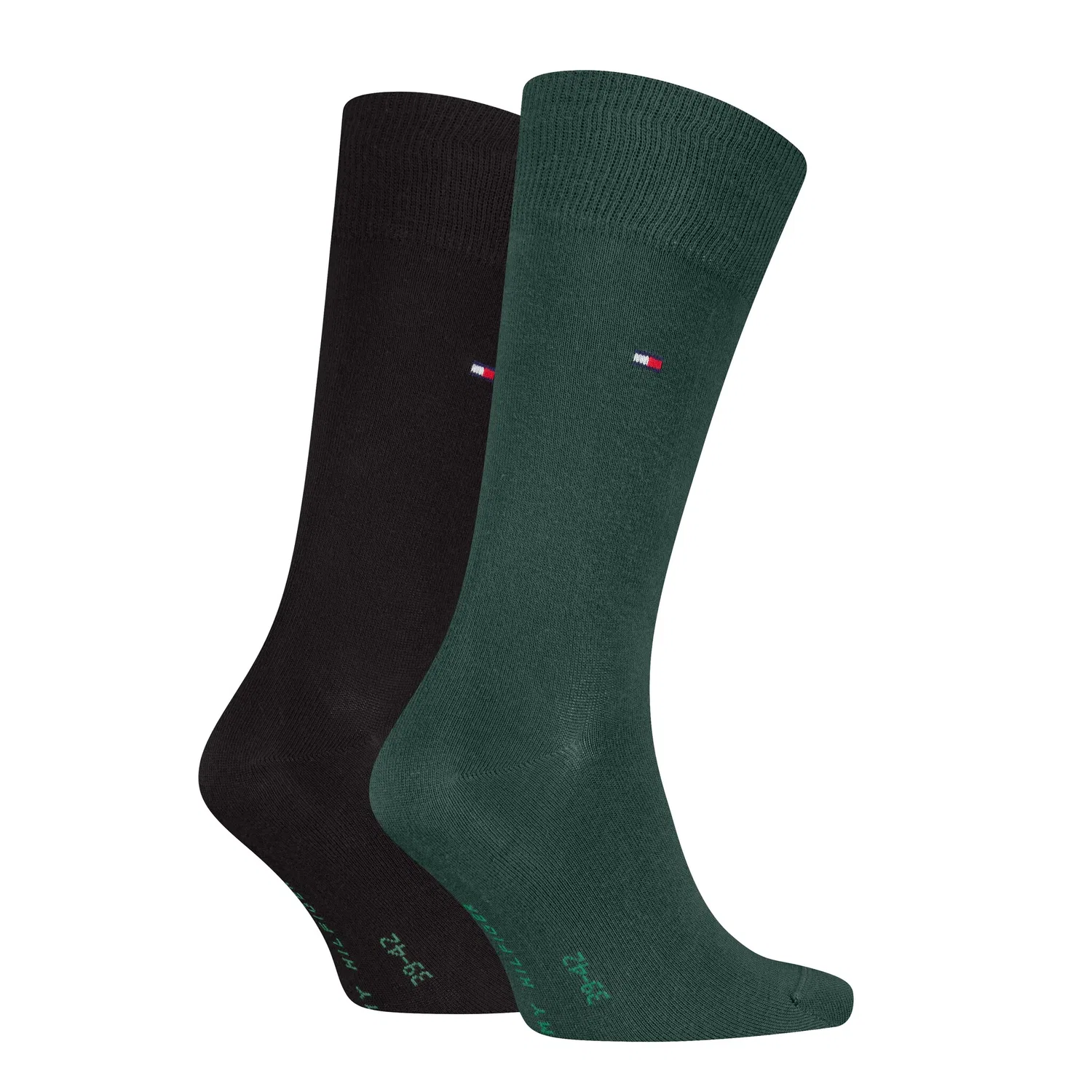 Мужские классические носки из мягкой хлопковой смеси Tommy Hilfiger, Deep Green — фото 2