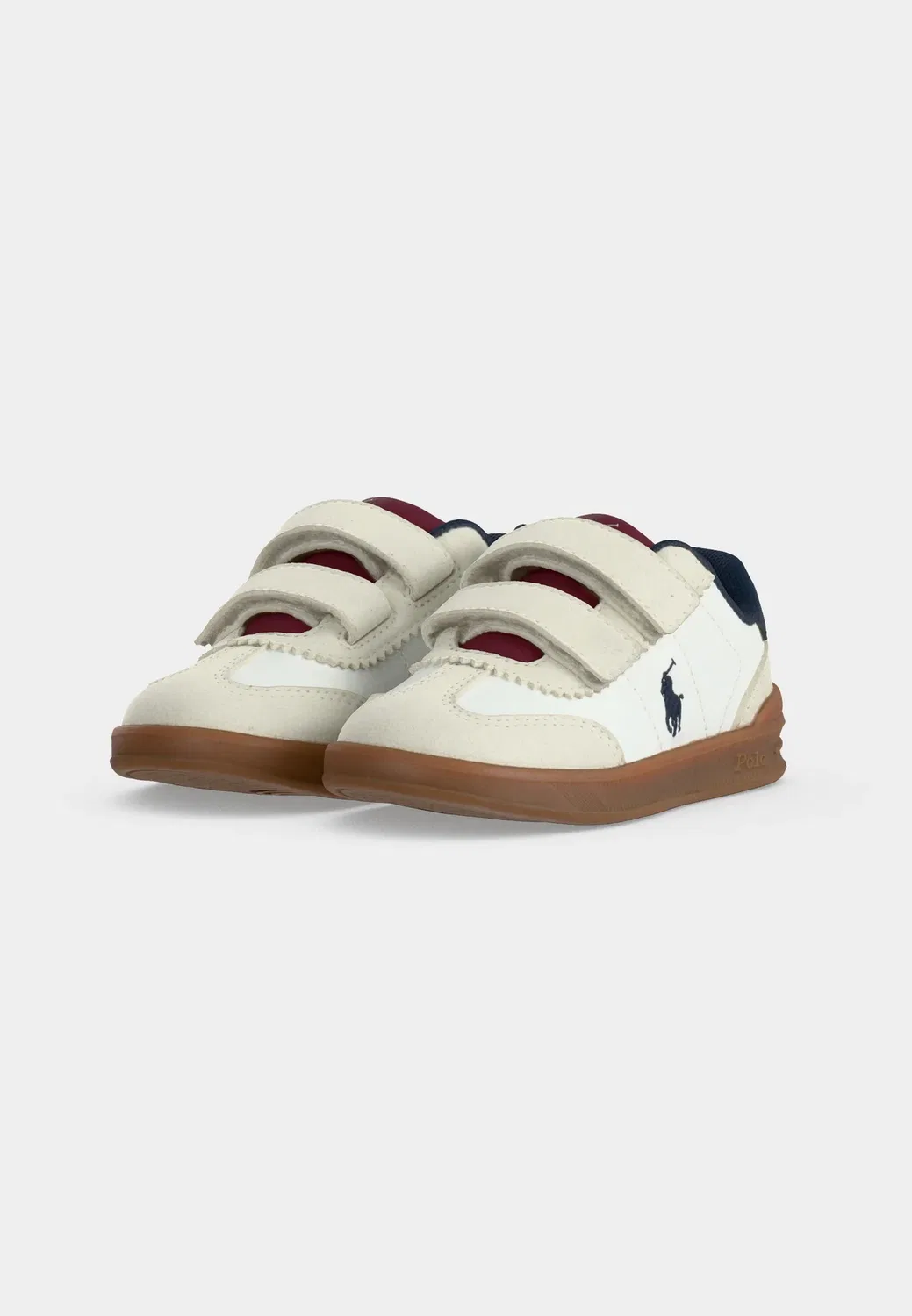 Холлис - детская обувь Polo Ralph Lauren, Paper White/Grey/Dark Red/Navy — фото 3