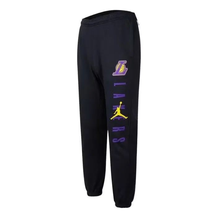 Брюки спортивные с логотипом Los Angeles Lakers Jordan, черный