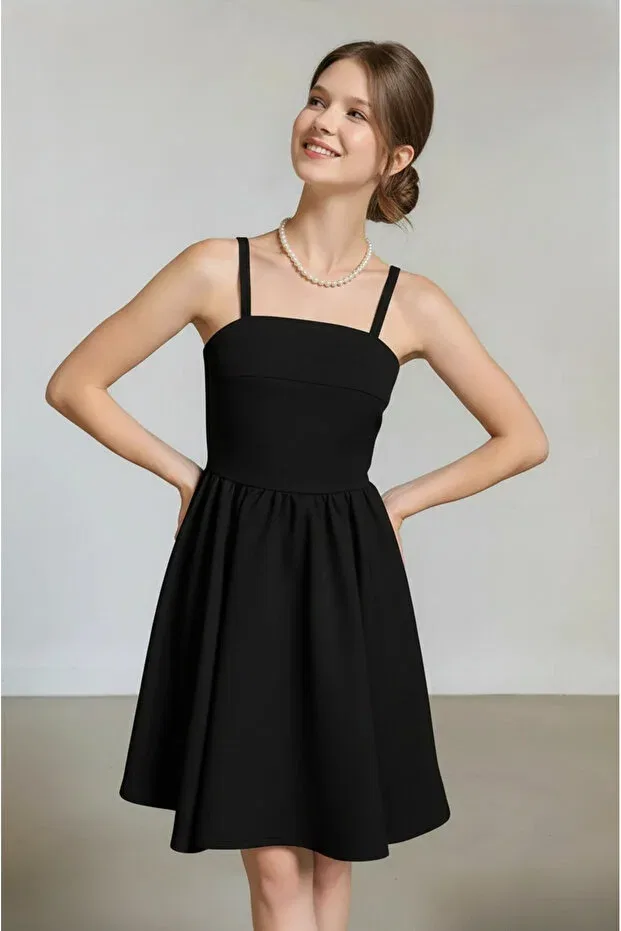 Детское платье для девочек с открытыми плечами Thejojodesign, Black — фото 3