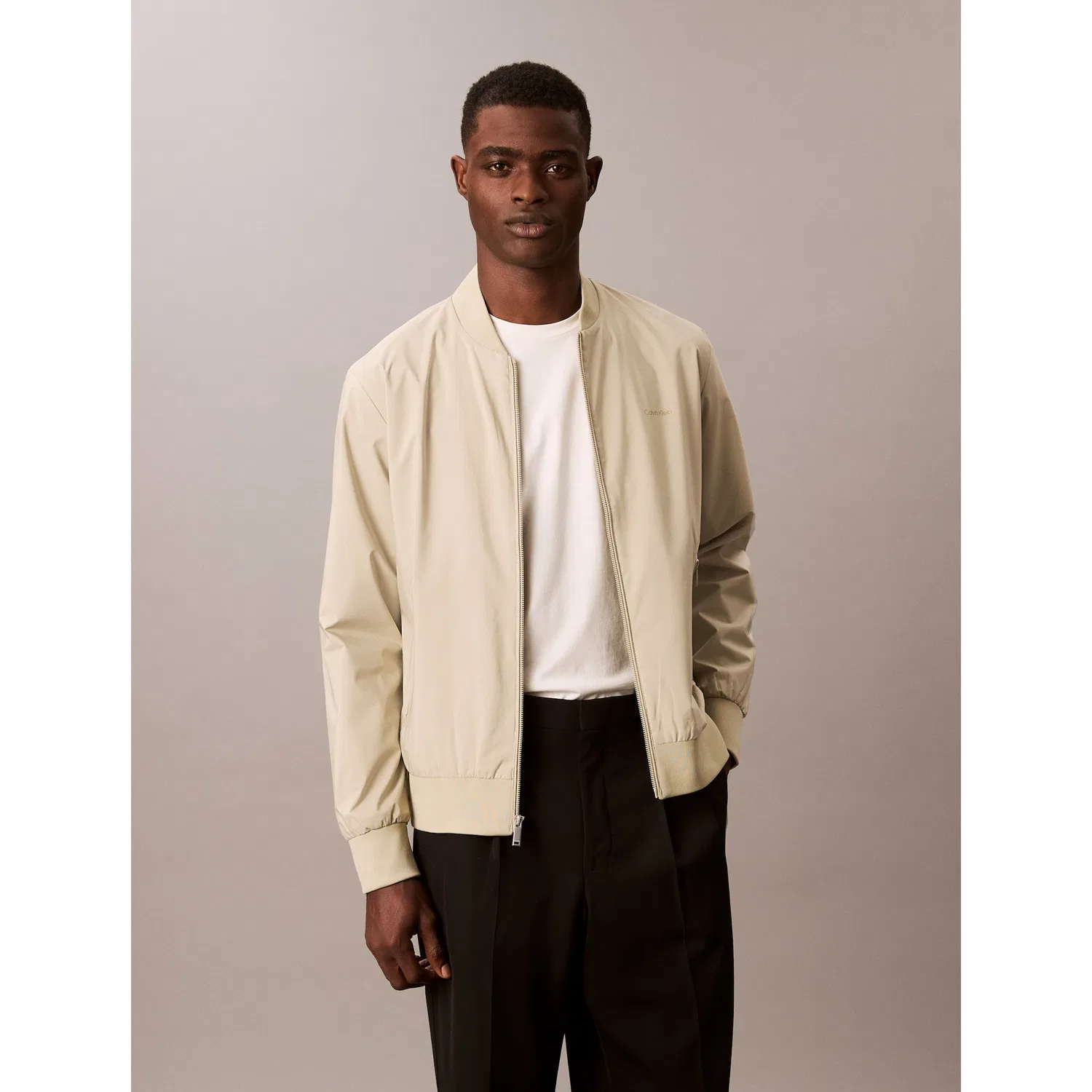 Мужская бомбер-куртка из полиэстера Calvin Klein, Moss Gray