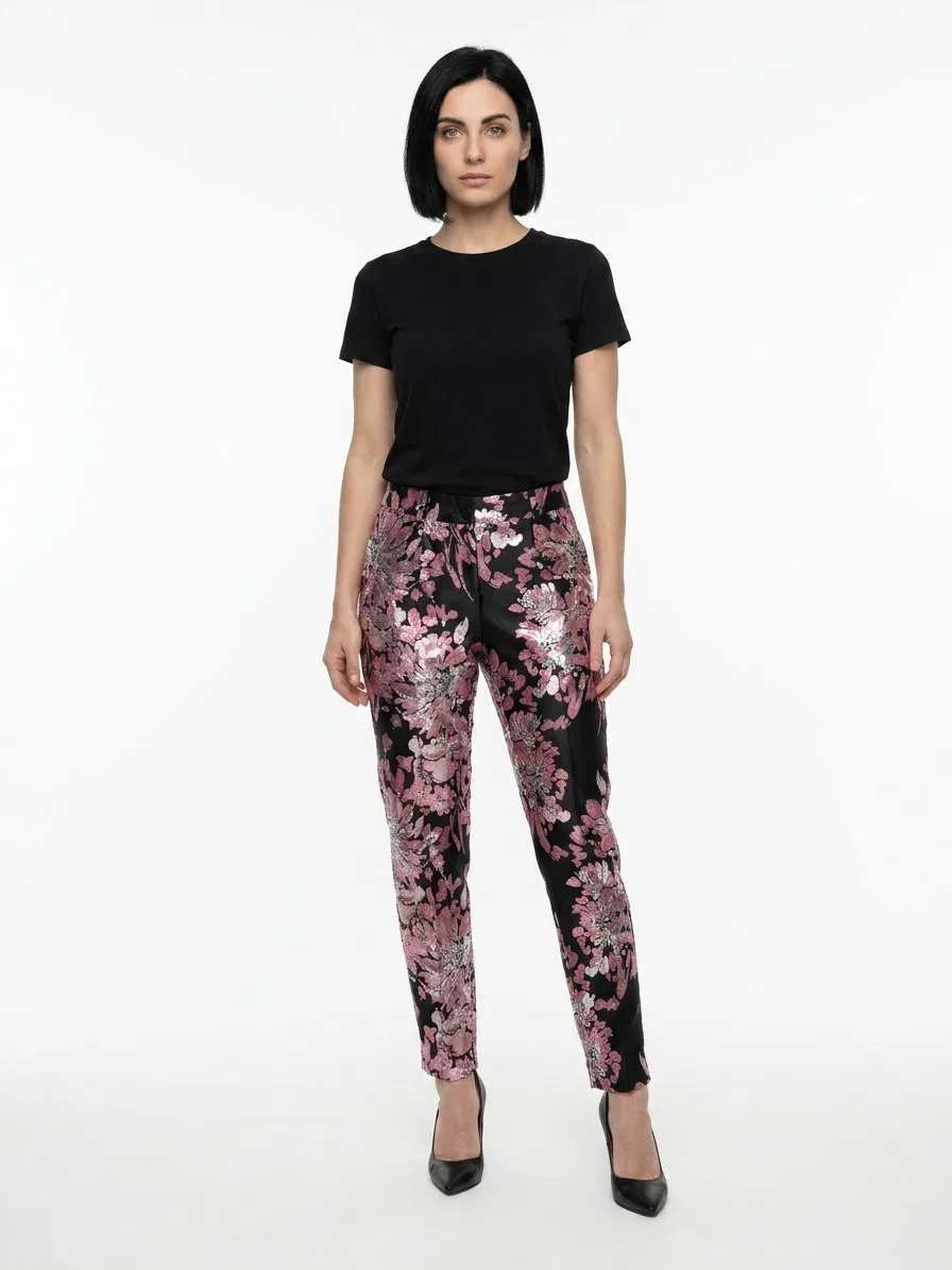 Женские брюки с металлическими волокнами Bicolor Metallic Fibre Dolce & Gabbana, Bicolor