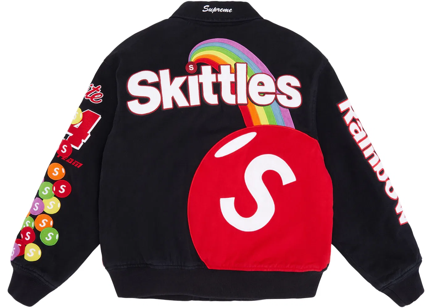 Мужская куртка-бомбер с принтом Skittles Supreme, Black — фото 3