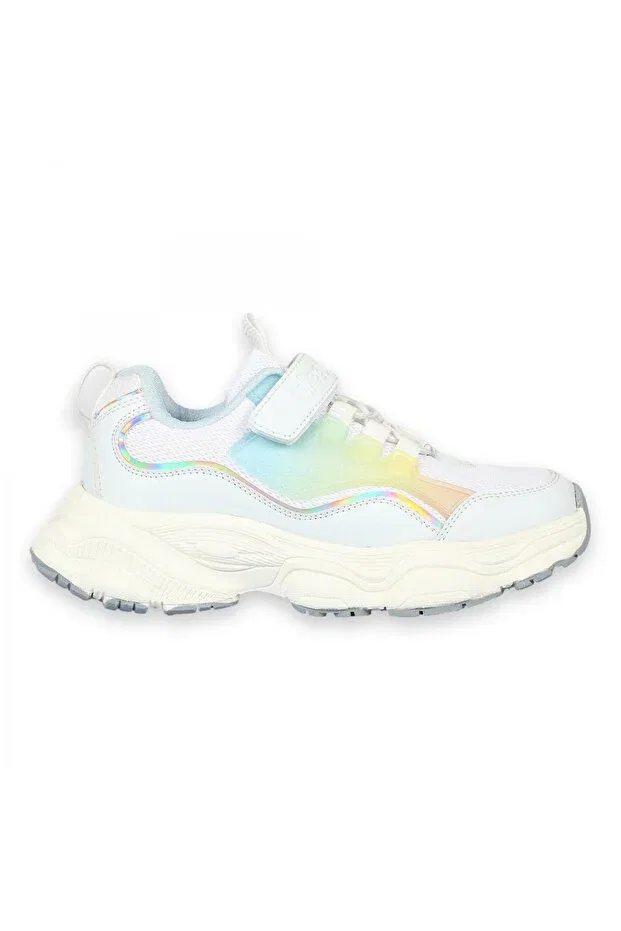 Детские спортивные кроссовки для девочек с узором Teide Daily White Vicco, White