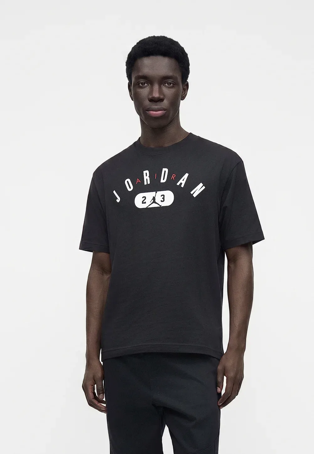 Городская команда - футболка с принтом Jordan, Black/White