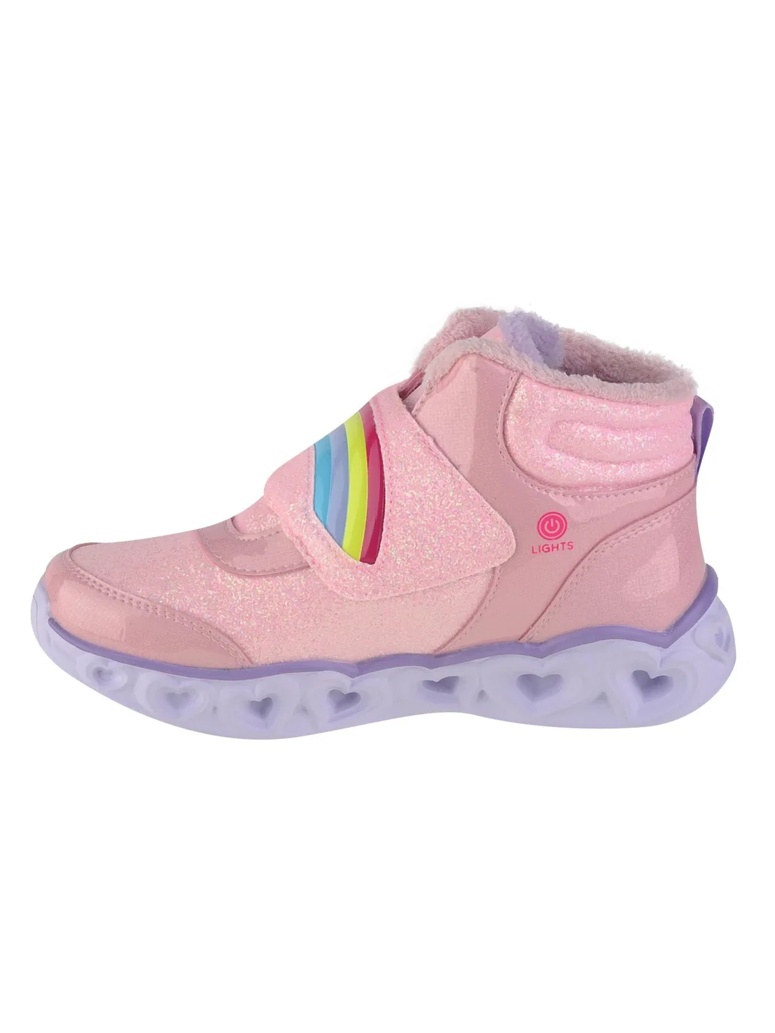 Ботинки SKECHERS Skechers Heart Lights - Brilliant Rainbow розового цвета — фото 2