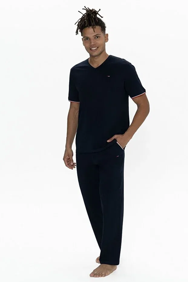 Мужской комплект пижам с коротким рукавом U.S. Polo Assn., Navy Blue — фото 2
