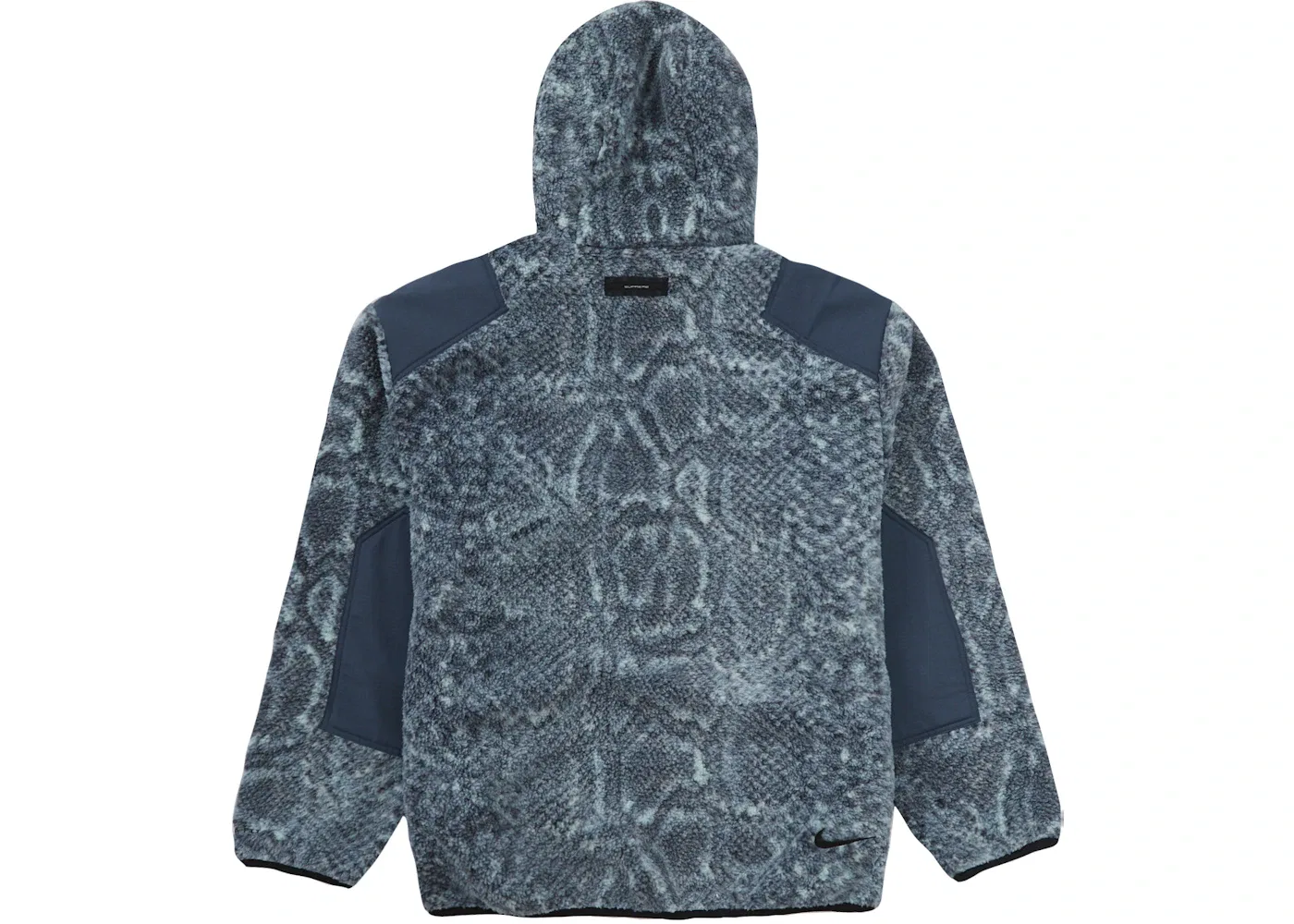 Мужской пуловер из флиса с капюшоном-маской Pullover Supreme, Mint Snakeskin — фото 2