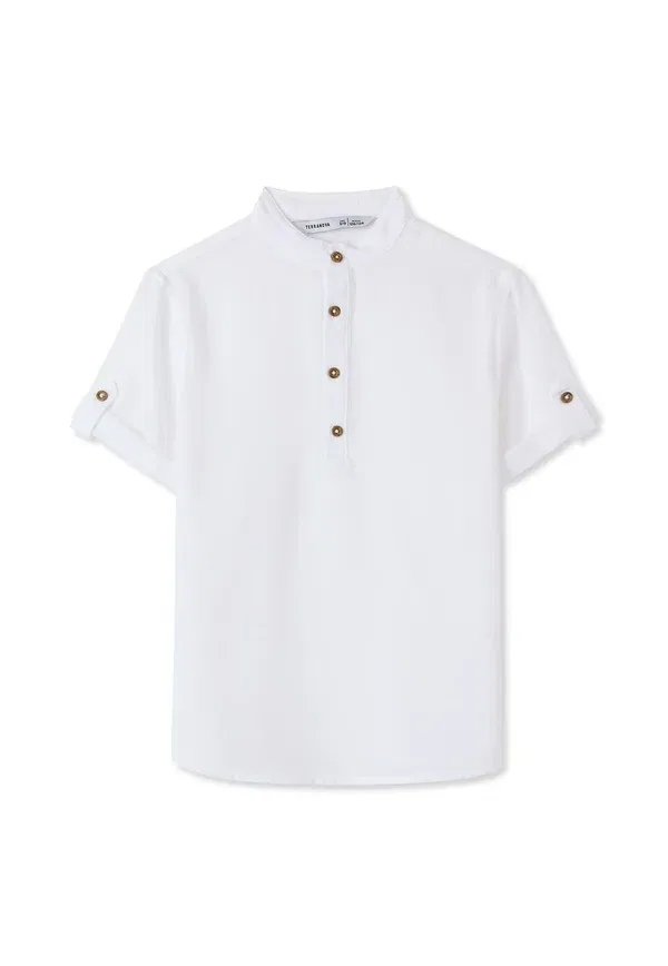 Футболка поло из полиэстера Camicia mc tinta unita, Terranova, Bianco Ottico, белый