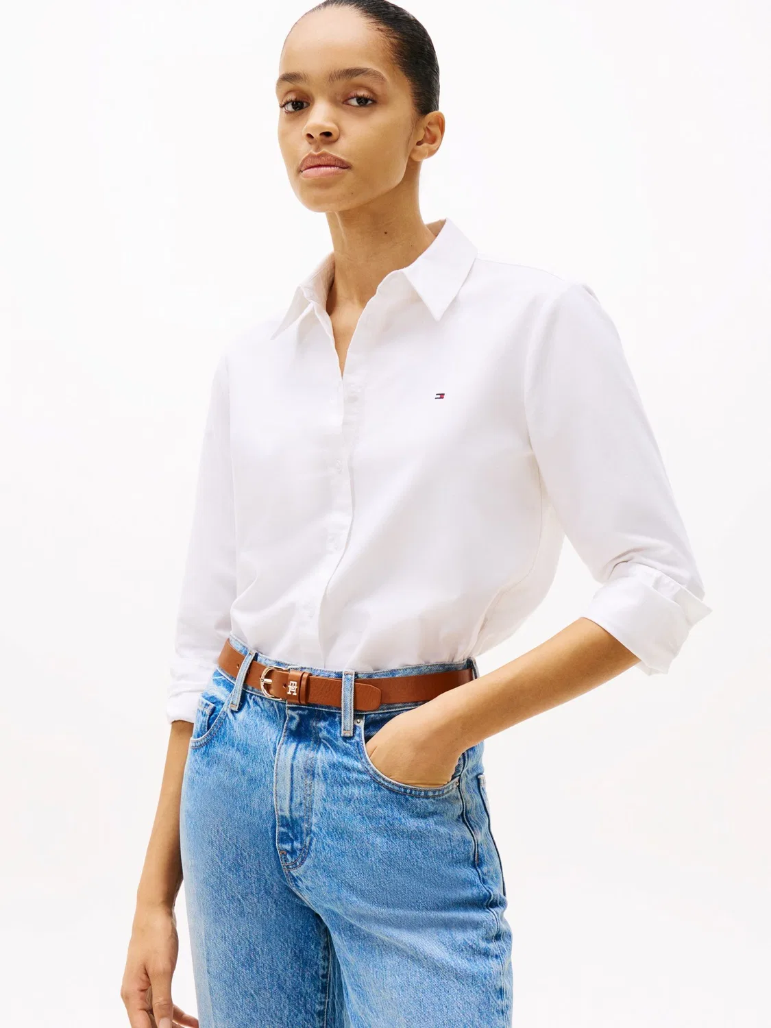 Рубашка свободного кроя Oxford Tommy Hilfiger, белый