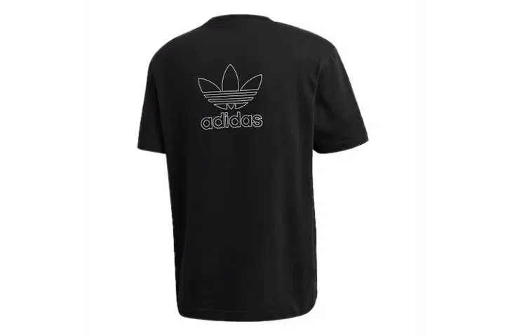 Футболка спортивная с логотипом Adidas, черный
