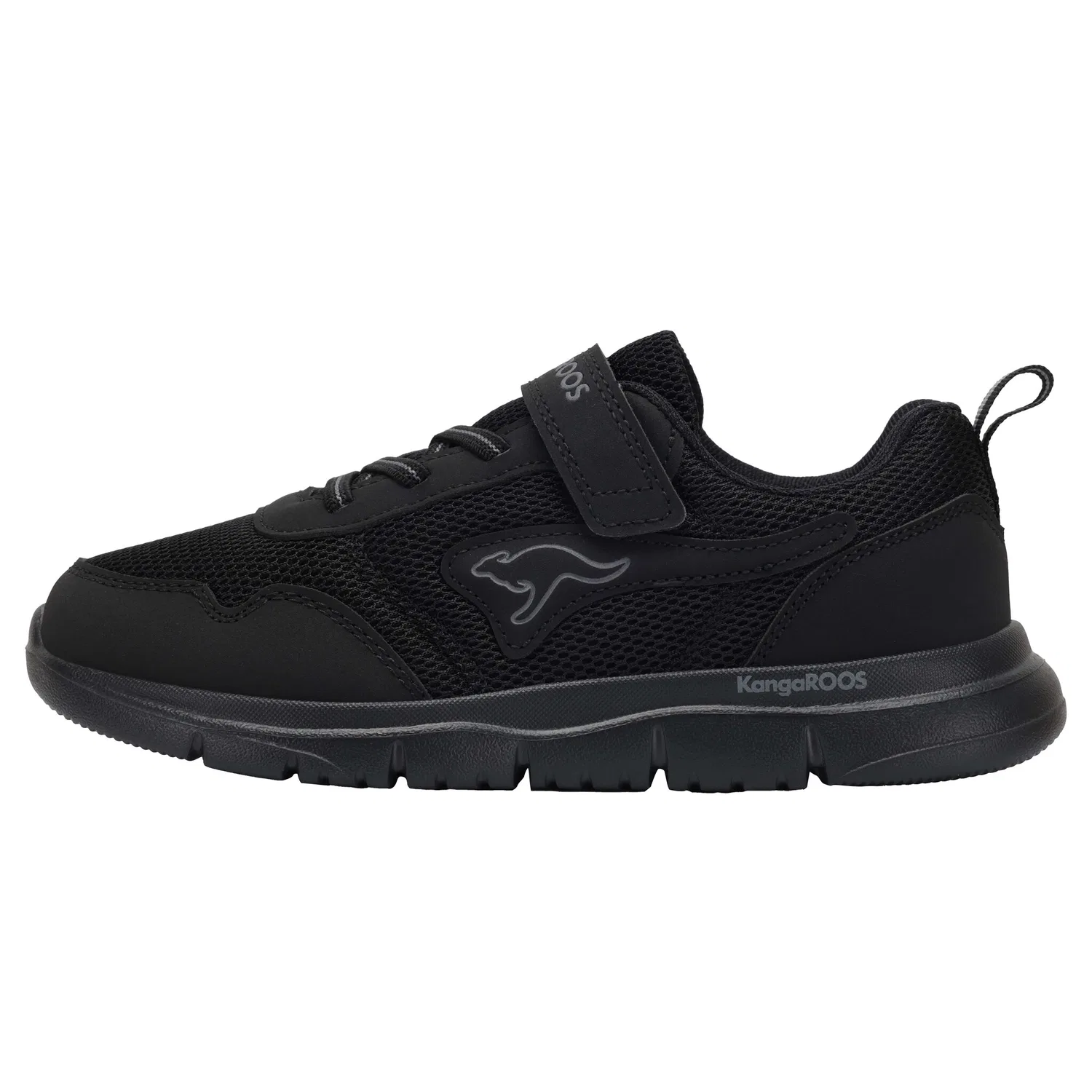 Детские спортивные кроссовки с шнуровкой и липучкой KangaROOS, Jet Black/Mono — фото 2