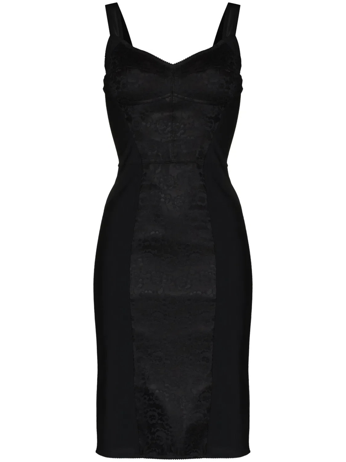Dolce & Gabbana Миди-платье жаккардовое, черное