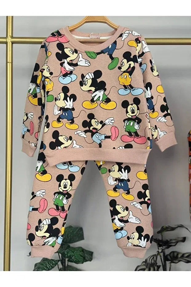 Детский спортивный костюм с принтом Mickey Mouse Ciciboom, Nude Color