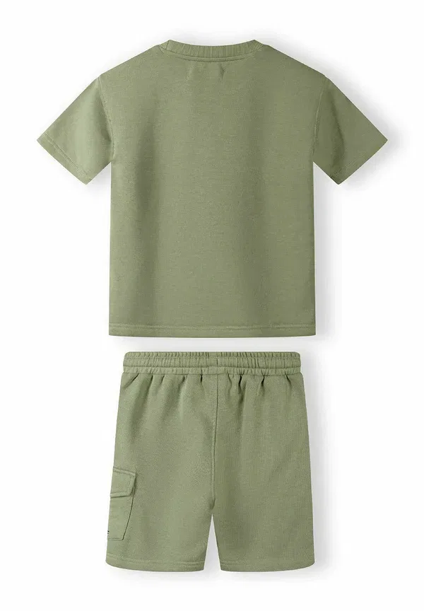 Комплект футболка и шорты хлопковый Minoti light green, светло-зеленый — фото 3