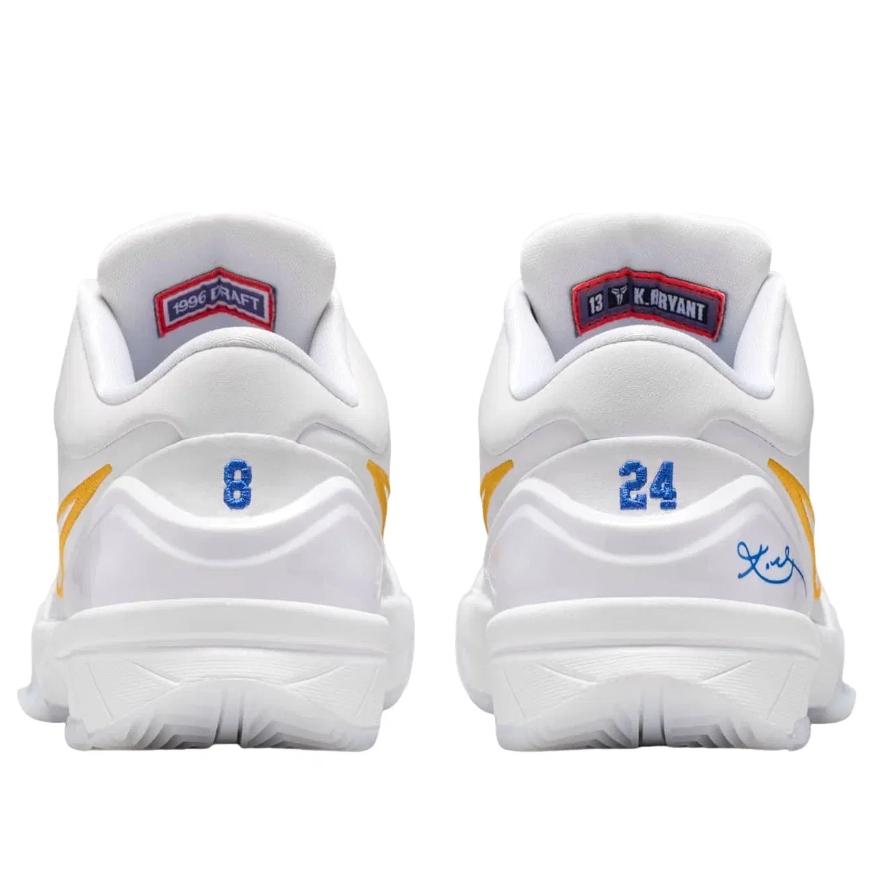 Детские кроссовки для баскетбола с низким верхом Nike Kobe 4 Draft Pack White Glacier Blue, белый — фото 3
