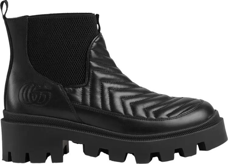 Ботинки Gucci Wmns Matelassé Chelsea Boot Triple Black, черный