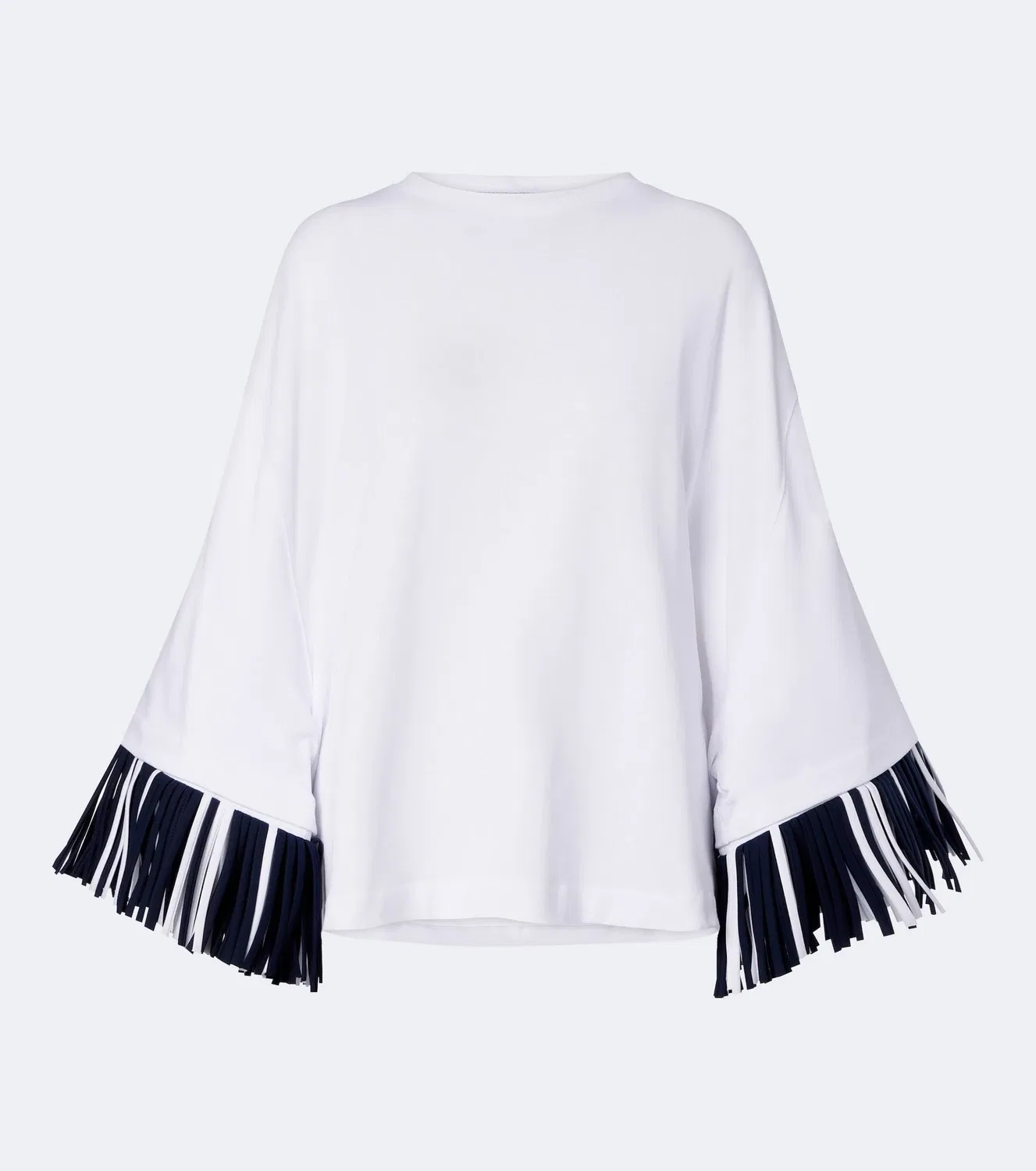 Футболка из хлопкового джерси с бахромой Cabana Jacquemus, белый