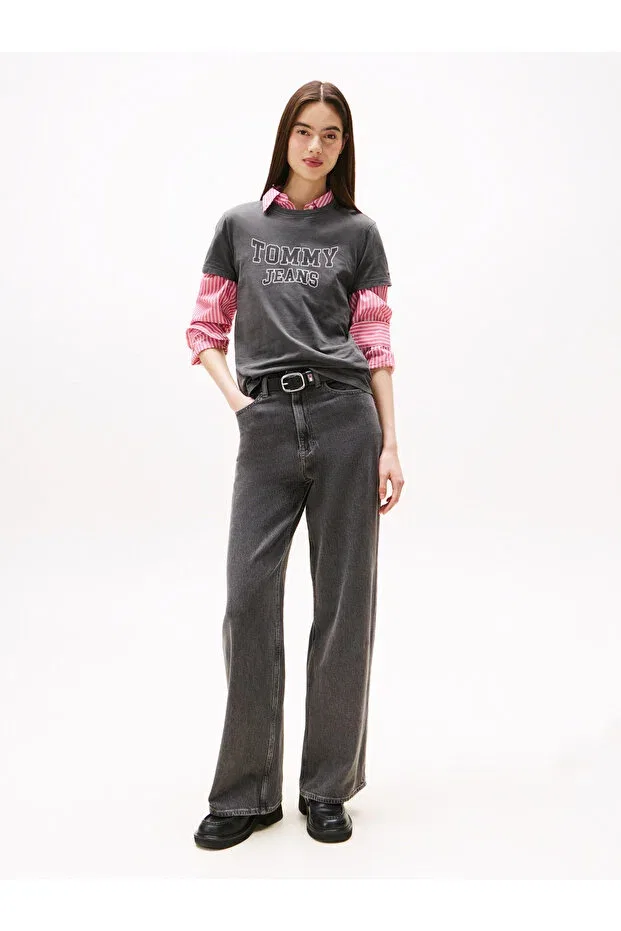 Женская футболка с двойными карманами Tommy Hilfiger, Anthracite — фото 3