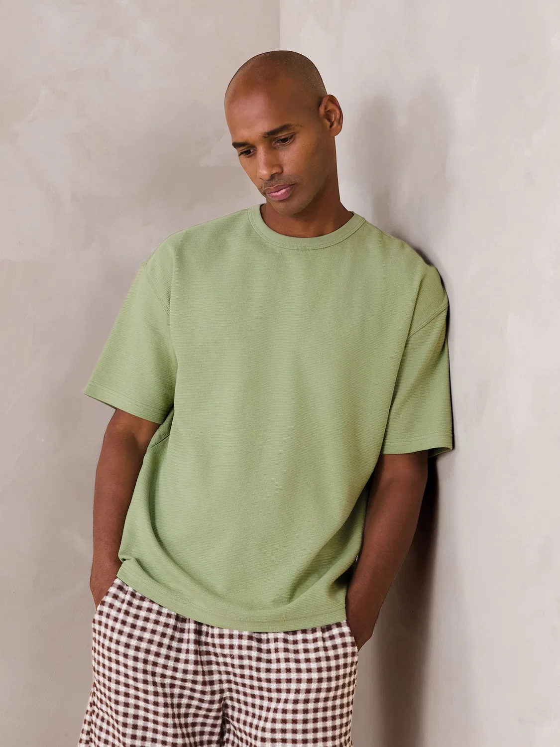 Футболка Relaxed Fit Textured Next, зеленый