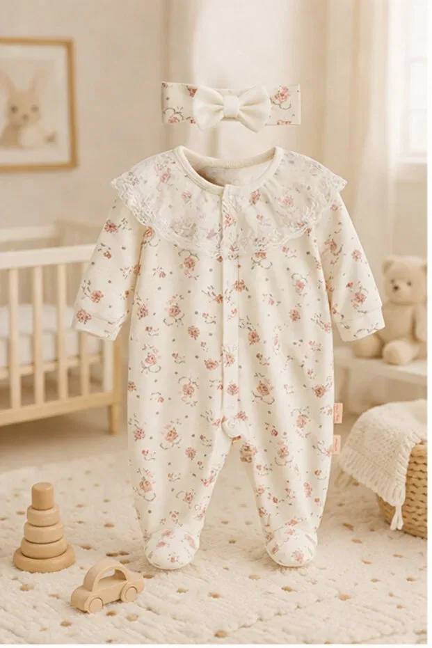 Детский комплект боди-комбинезонов без рукавов Bamoola, Lace — фото 4