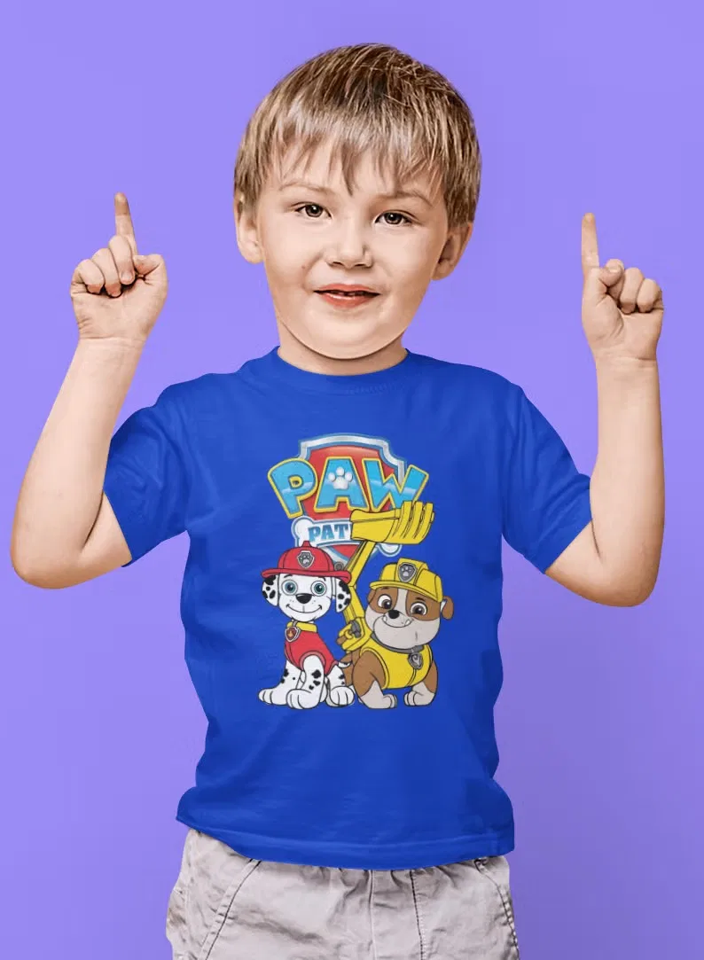 Zoom Футболка с принтом Paw Patrol для детей, синяя