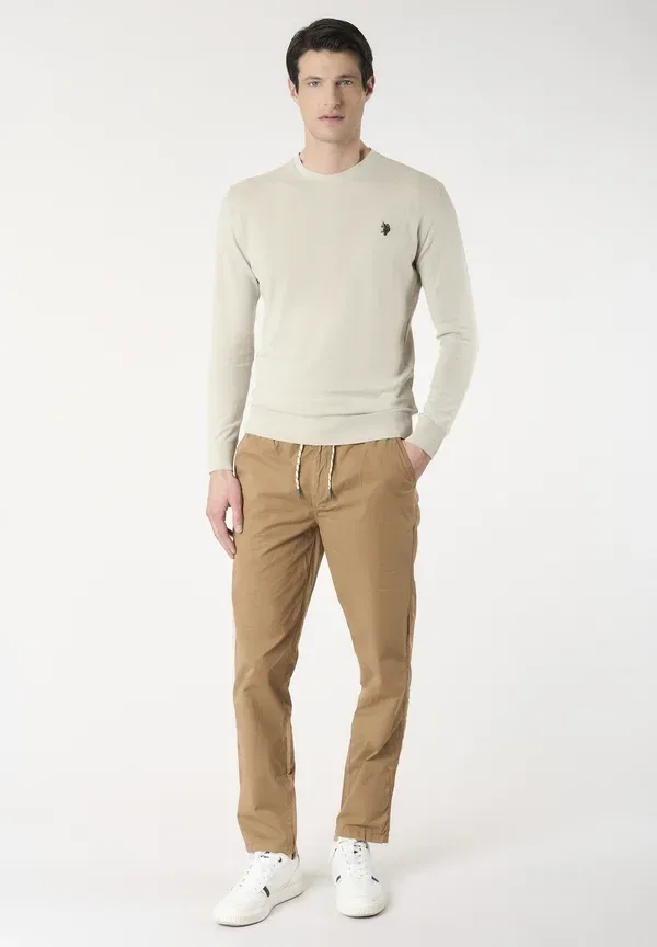 Джемпер хлопковый Jumper U.S. Polo Assn., beige, бежевый — фото 2