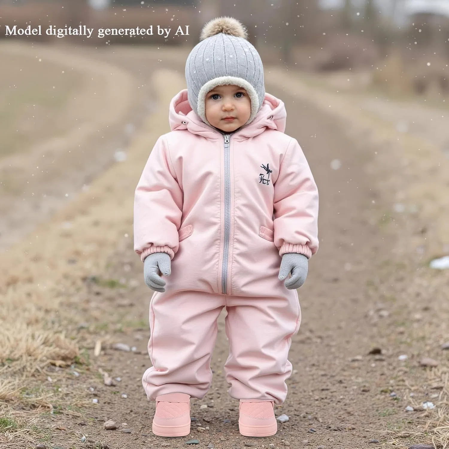 Детские зимние ботинки для мальчиков и девочек с принтом DUONITITI, Pink — фото 2