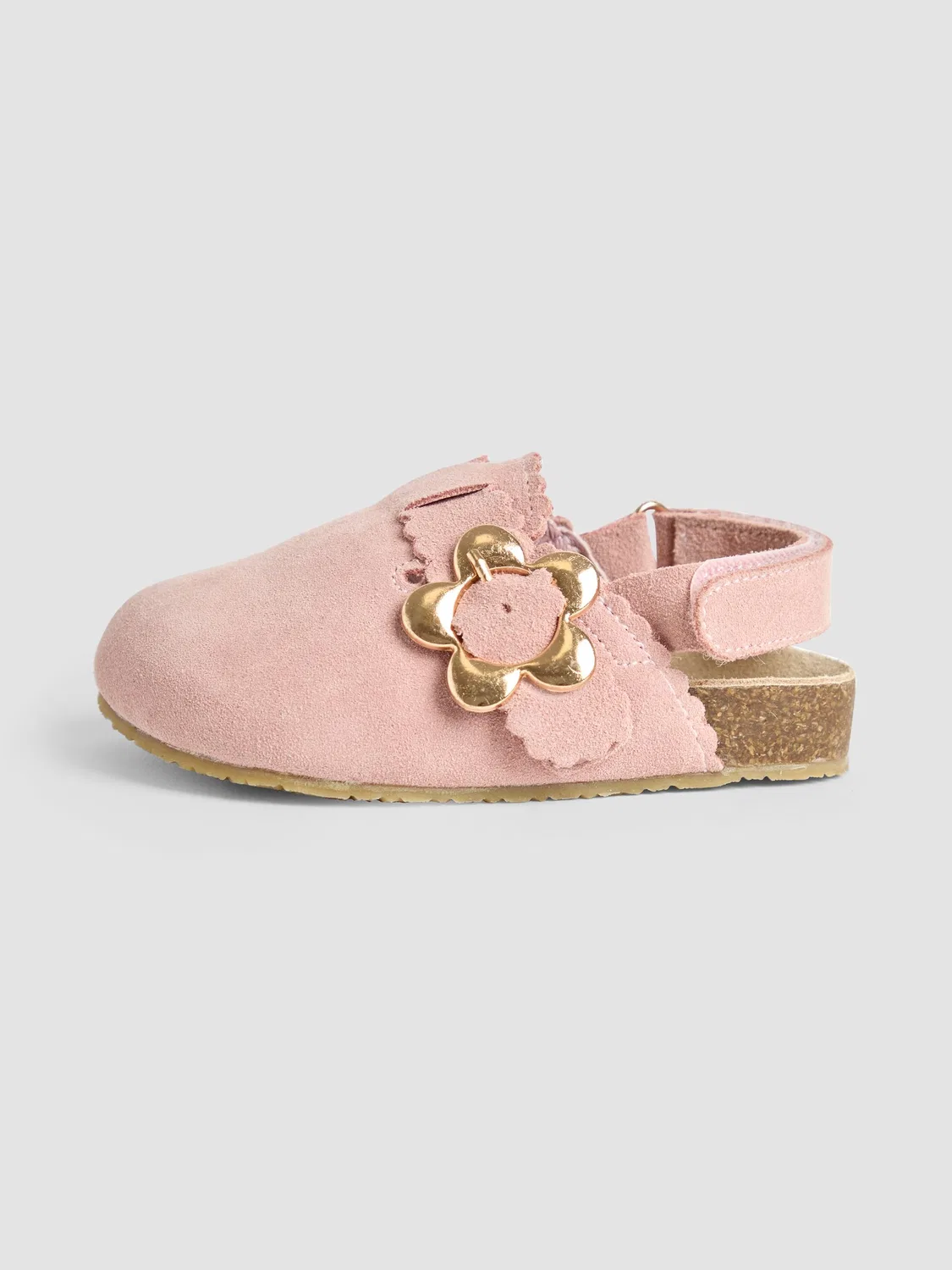 Клоги Suede Slip-On Clogs Jojo Maman Bébé, Dusky Pink — фото 4