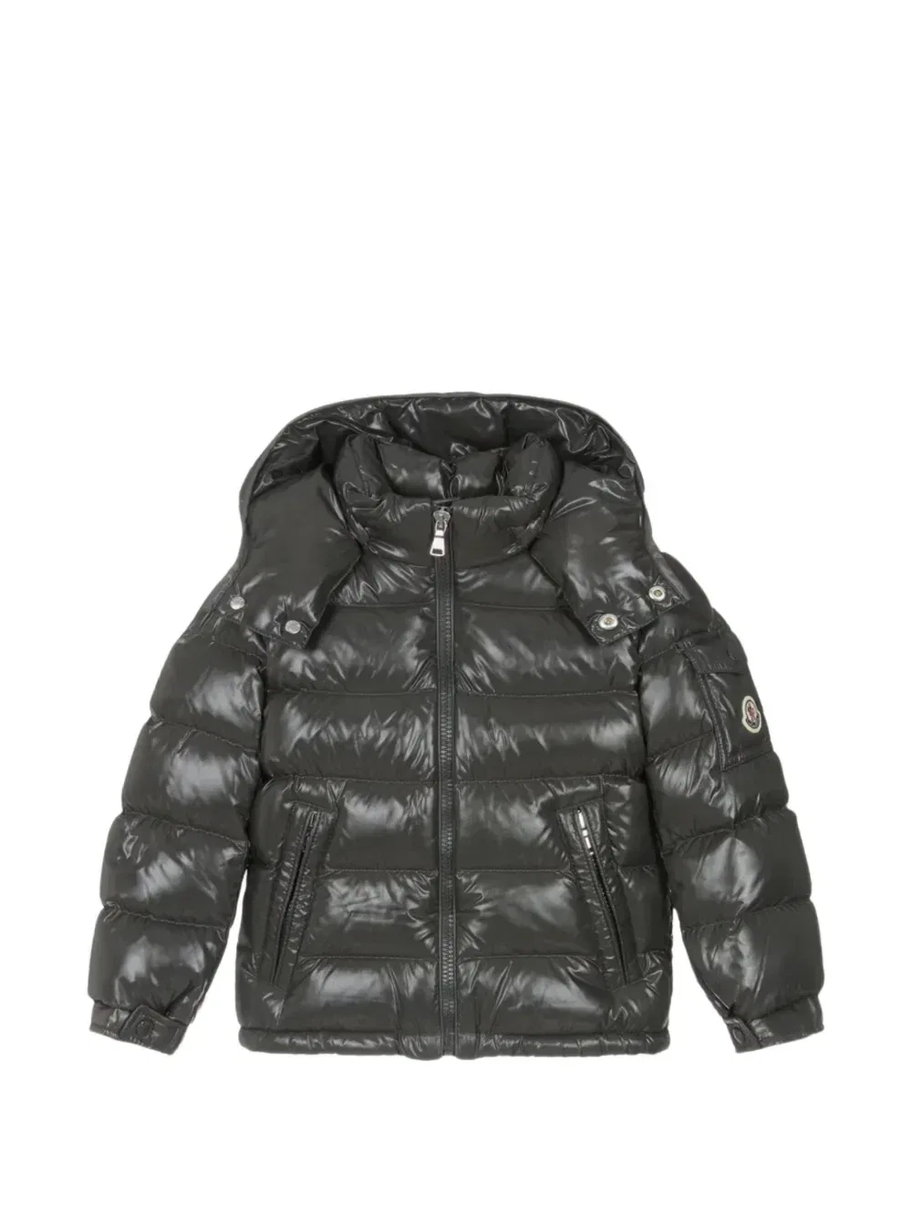 Стеганая куртка «Майя» Moncler Enfant, серый — фото 3