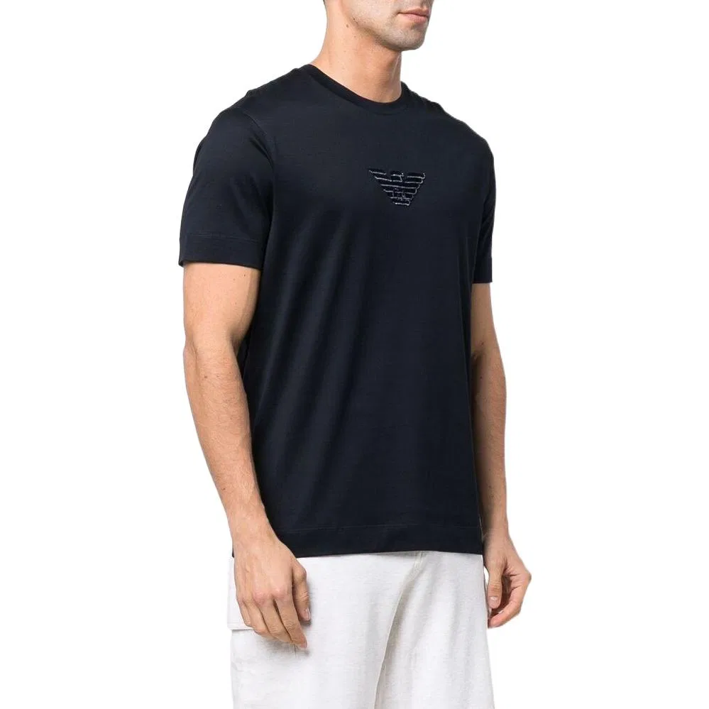 Мужская футболка с круглым вырезом Emporio Armani, Navy Blue — фото 4