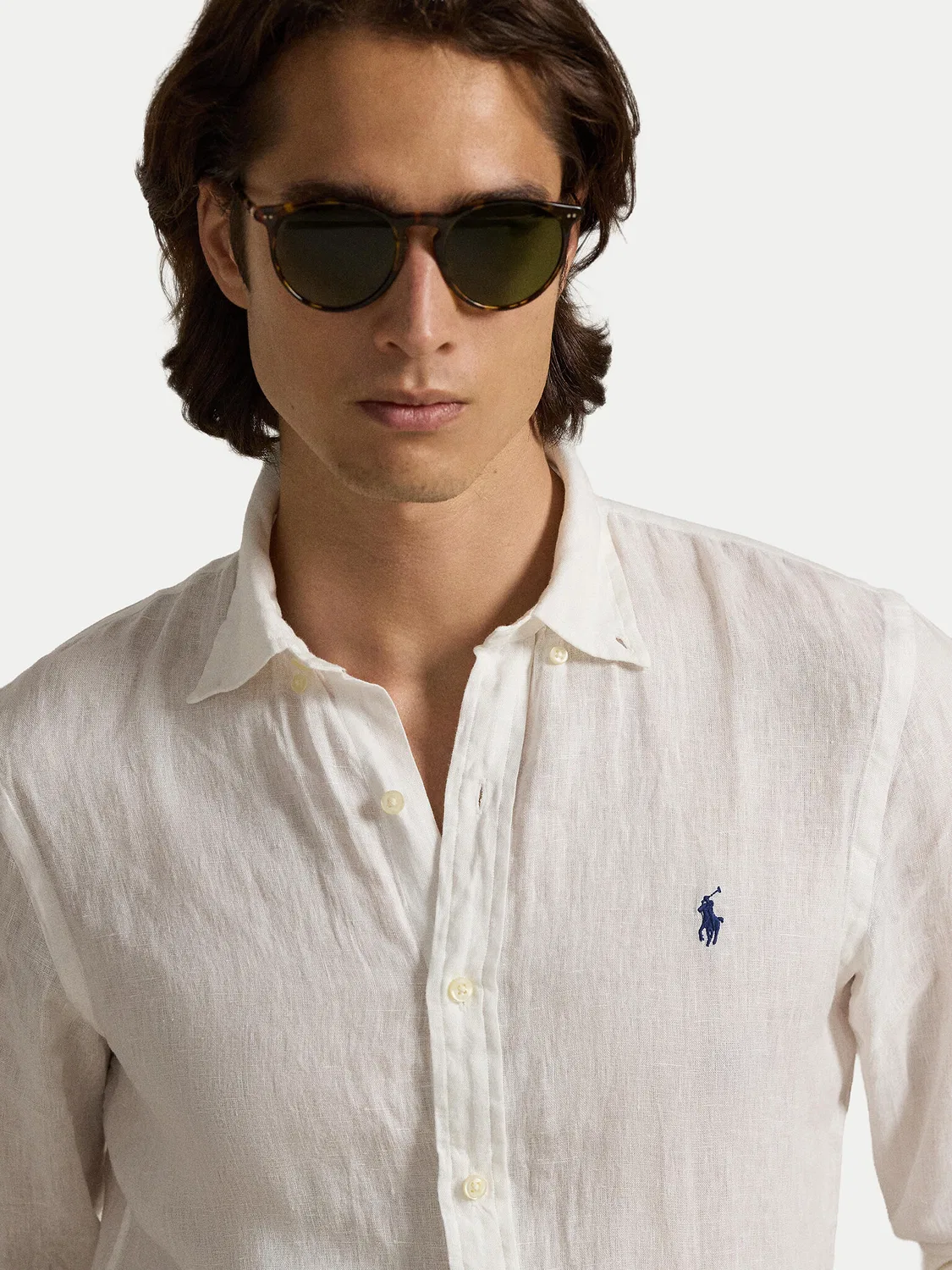 Мужская рубашка приталенного кроя Polo Ralph Lauren, белый — фото 4