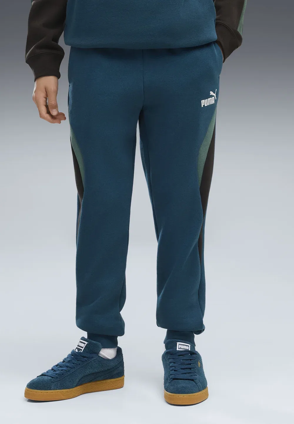 Спортивные штаны Ess block fl b унисекс - спортивные штаны Puma, Midnight Petrol — фото 3