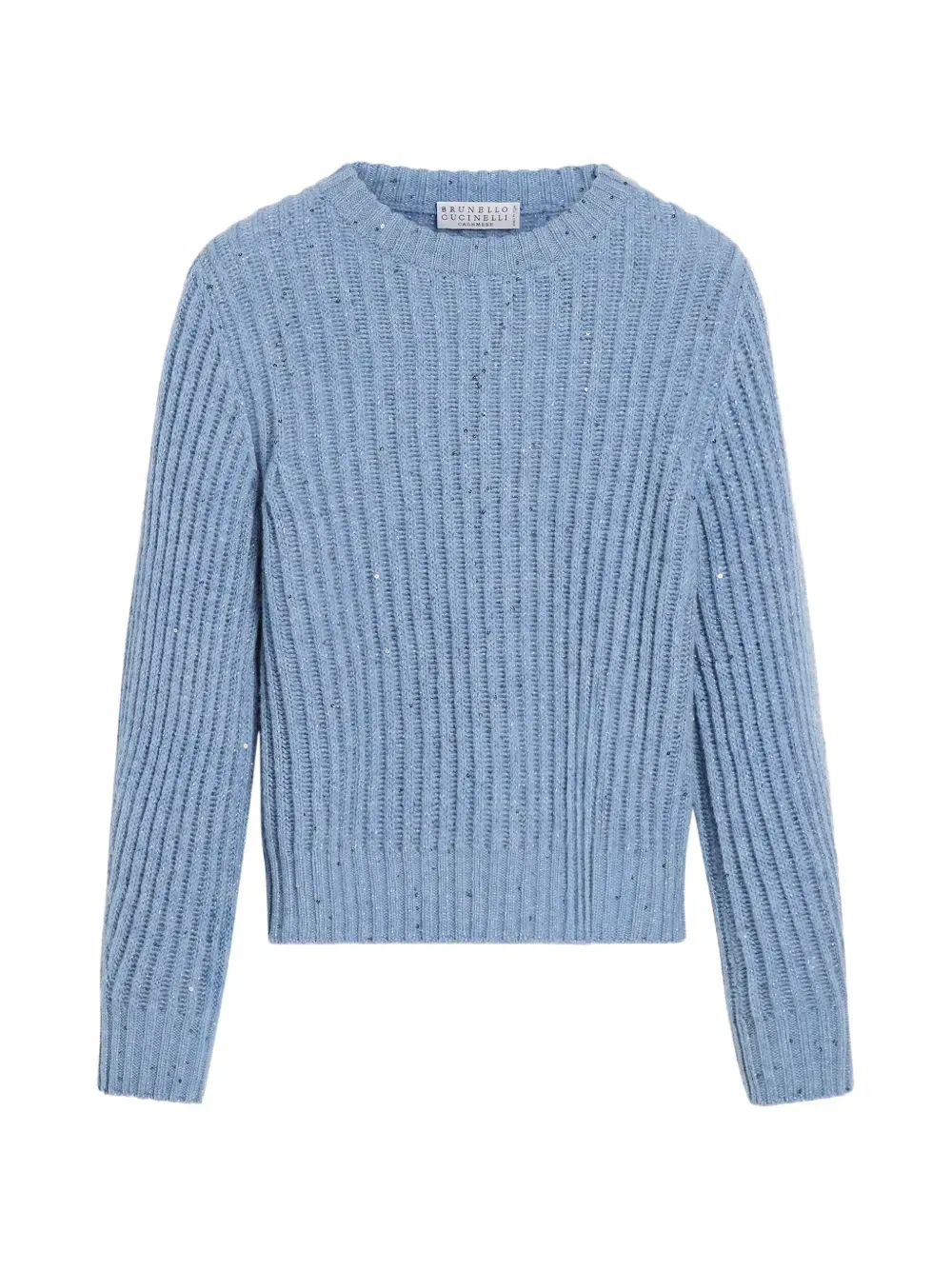 Свитер с пайетками Brunello Cucinelli Kids, синий