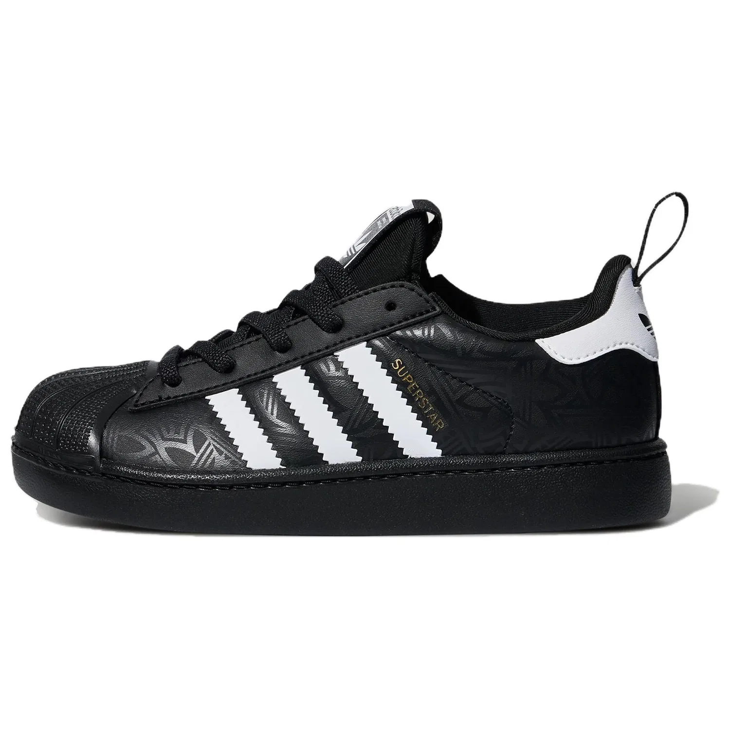 Детские кроссовки для скейтбординга Superstar Adidas Originals, Black/White/Gold