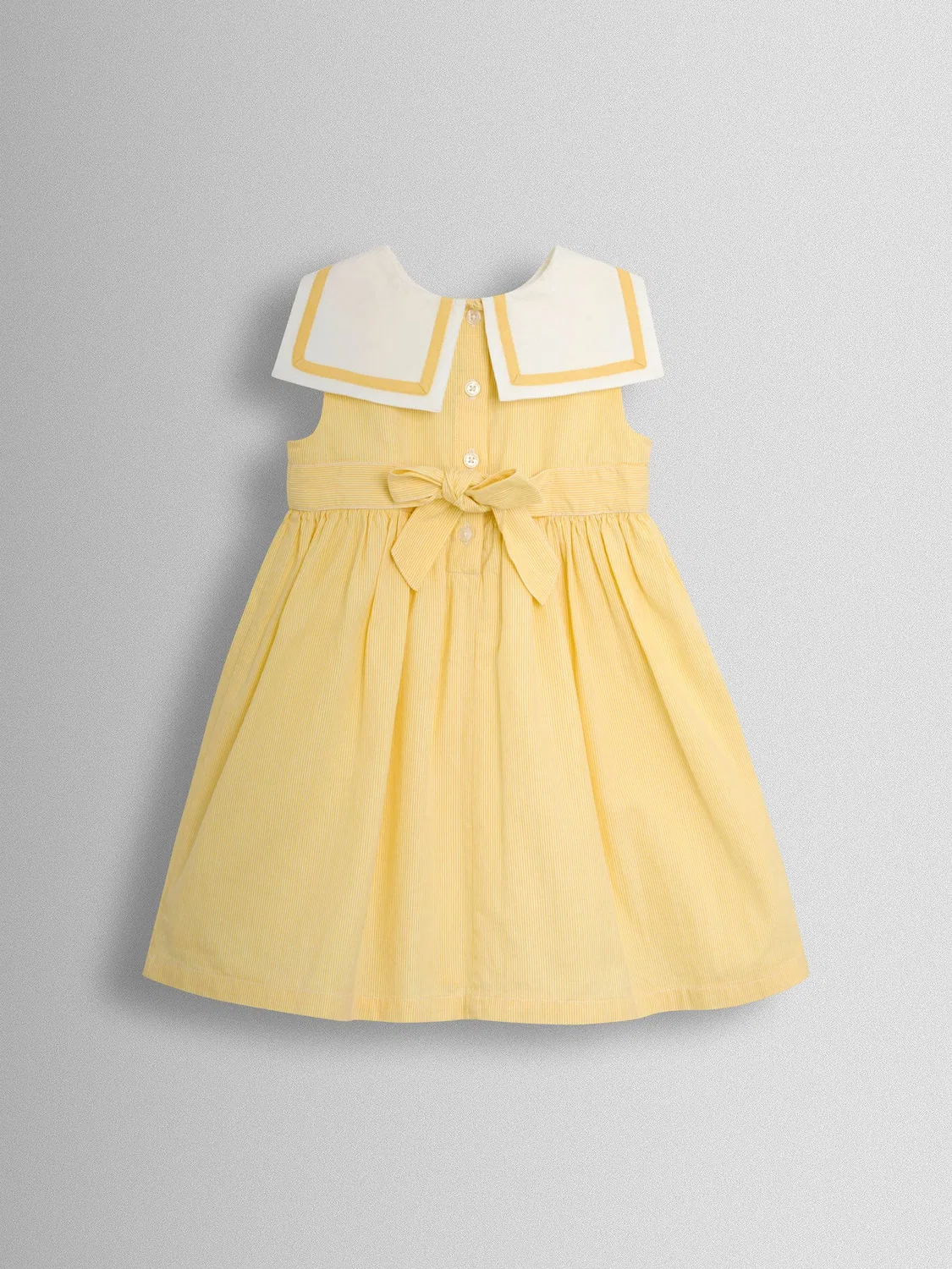 Платье в полоску, модель Sailor Stripe Jojo Maman Bébé, желтый — фото 4
