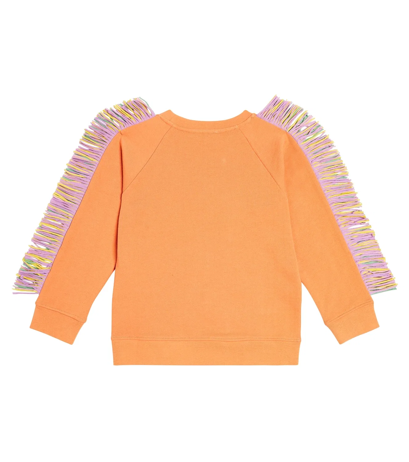 Свитшот хлопковый с бахромой Stella Mccartney Kids, розовый — фото 4