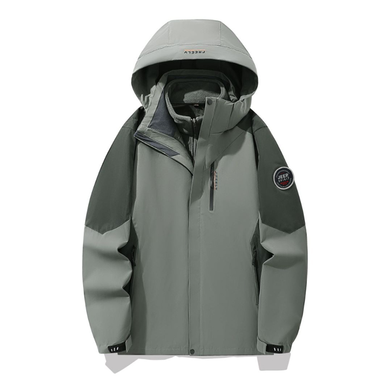 

JEEP SPIRIT Теплый износостойкий водостойкий ветрозащитный ветровка Унисекс, Army Green (Two-Piece Set)