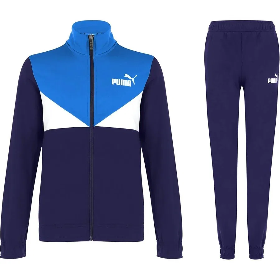 Детский спортивный костюм из полиэстера с цветными вставками Puma, Синий — фото 3