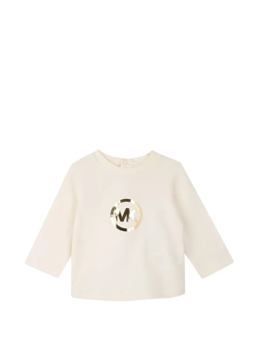 Комплект из футболки и шортов с логотипом Michael Kors Kids, бежевый — фото 3