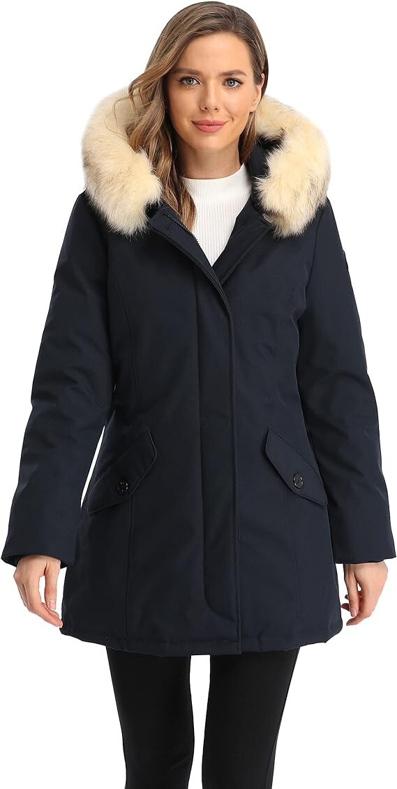 

Парка PUREMSX Women's Winter Duck Down Arctic Insulated, темно-синий