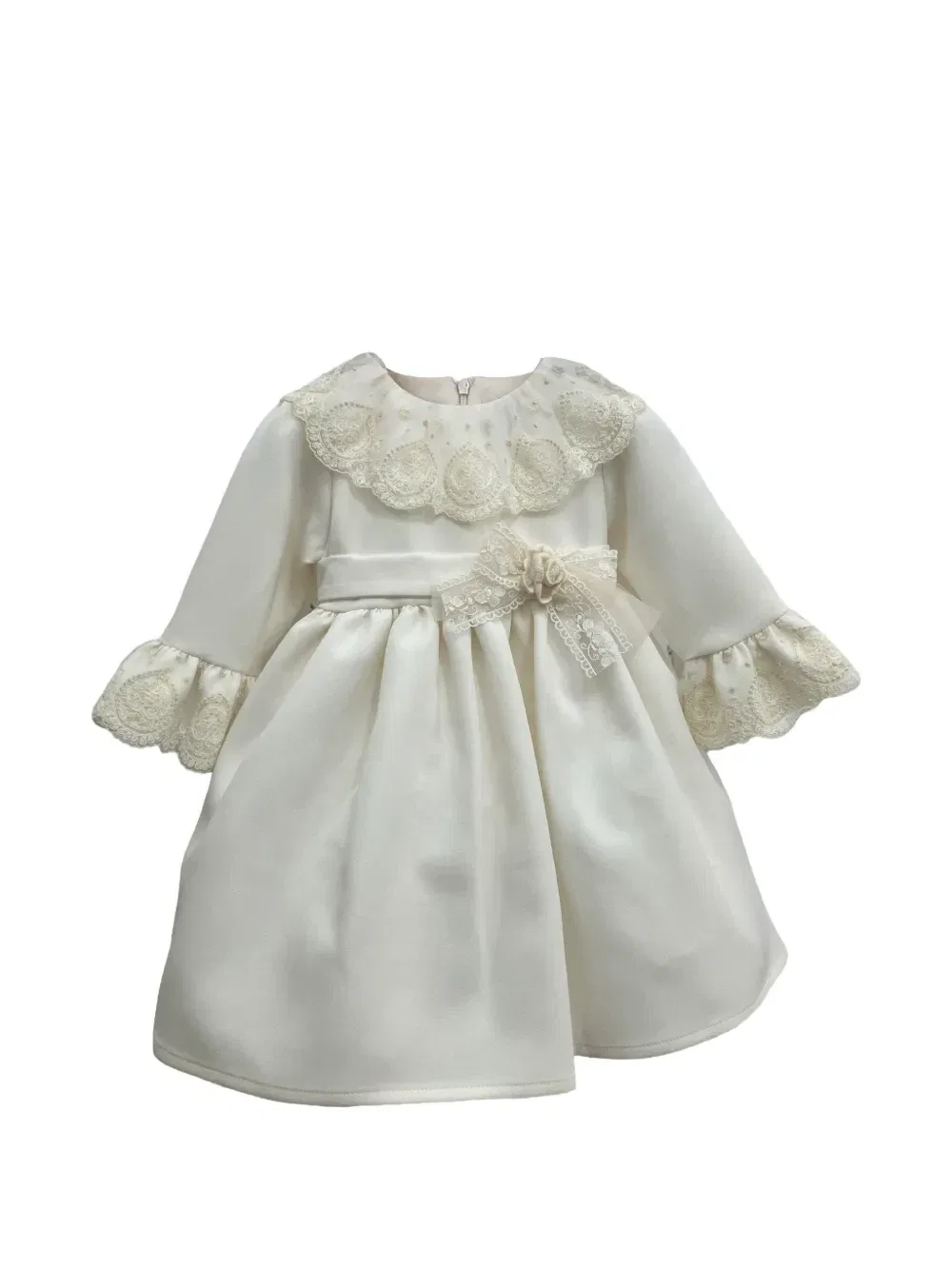 Кружевное платье с оборками MARLU' couture, бежевый