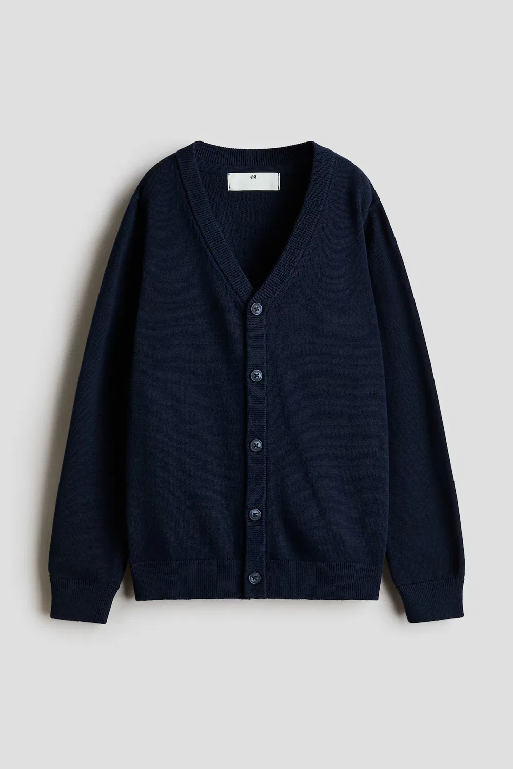 Кардиган из тонкой хлопковой вязки H&M, Marineblau