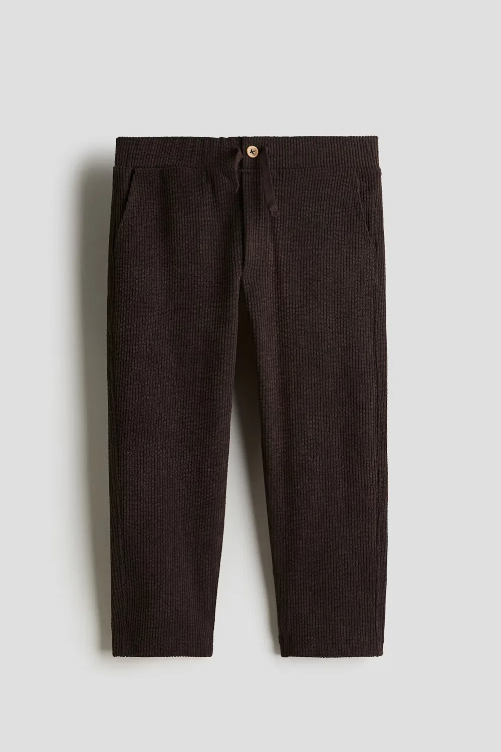 Ребристые велюровые брюки H&M, Dunkelbraun