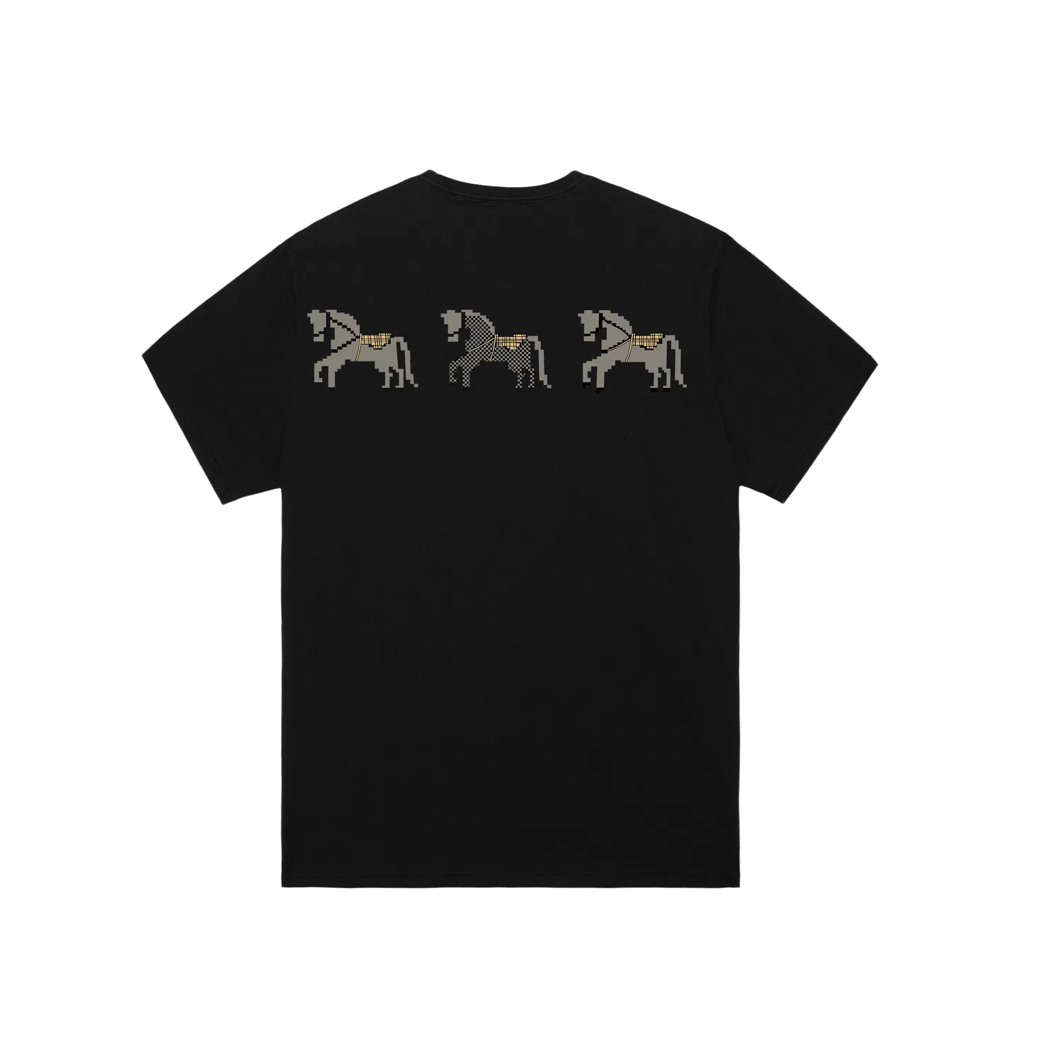 Мужская футболка с коротким рукавом, хлопковая, Black Horse Pixel, Burberry